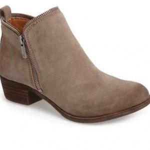 Lucky Brand brindle suede sz 10 Bartalino ankle booties / gently used condition